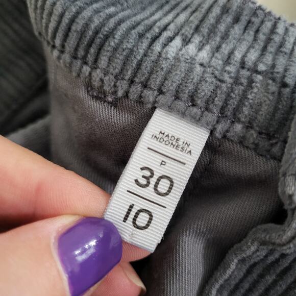 Loft Corduroy Pants Womens Size 10 Petite Gray Cropped Fall Winter Casual - Picture 11 of 11